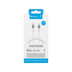 High Quality Sandberg USB-C to Lightning MFI 1M | 136-25 | Fast & Reliable Charging Cable